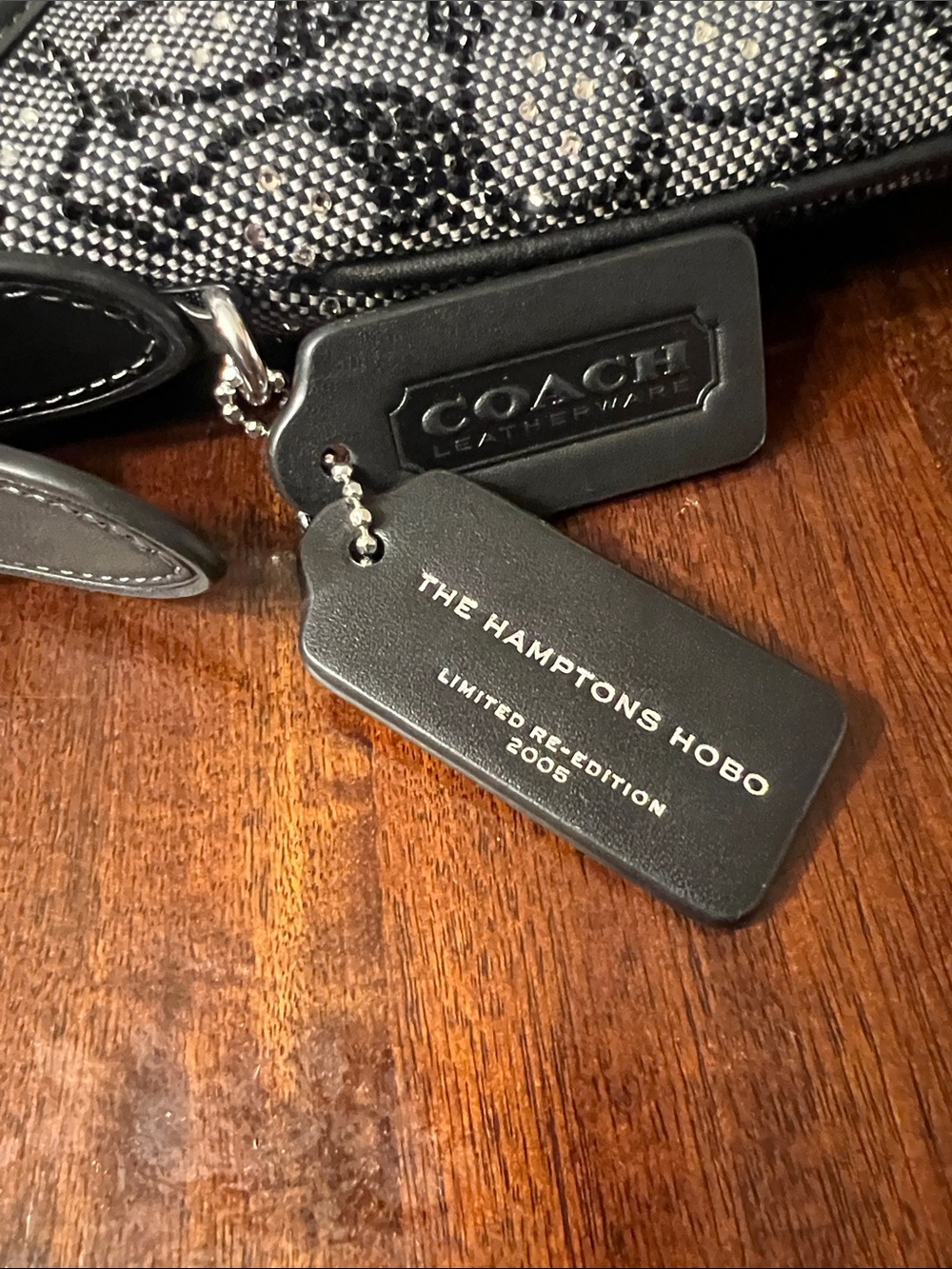 Coach Black Hamptons Hobo Signature Jacquard Crescent Shoulder Bag - Picture 3 of 3